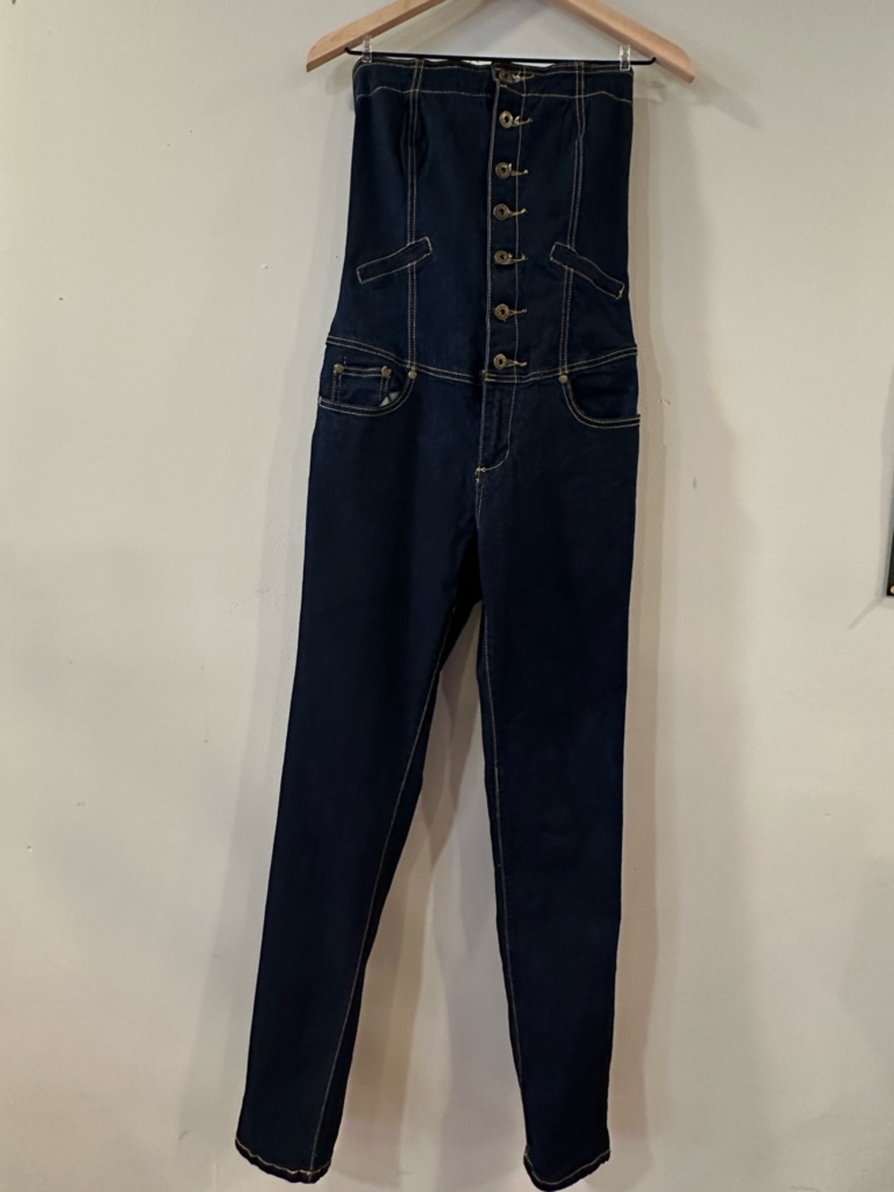 Y2K Strapless Denim Jumpsuit